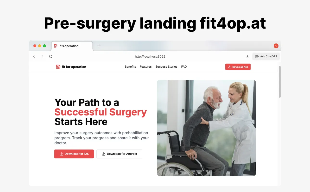 Fitness App for Post-Orthopedic Surgery Recovery